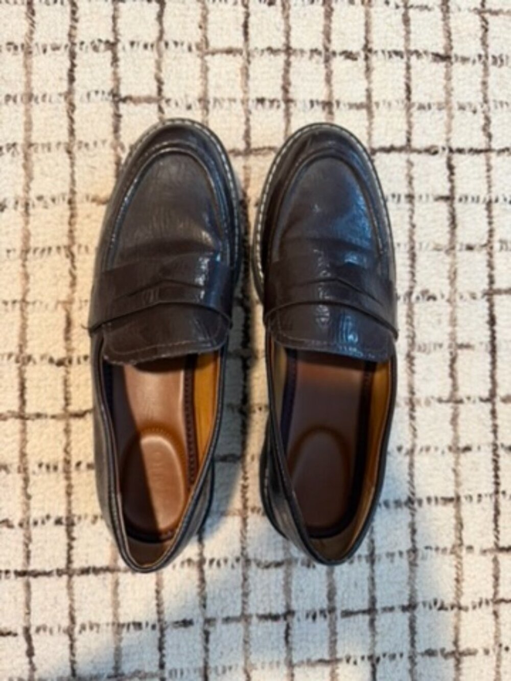 Dark Brown Franco Sarto Lugsole Loafer Size 7.5
